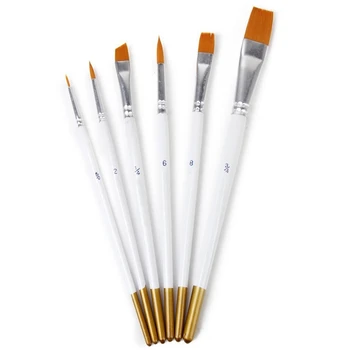 6 Gabali, Akvarelis, Eļļas Krāsas Otu Multi-Function Paint Brush Mākslas Un Glezniecības Piederumi Krāsas Otas, Otiņas Rakstīšanai Ar Akvareļu