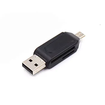 Bezmaksas Piegāde JAUNU Micro USB & USB 2 in 1 OTG Karšu Lasītājs ātrgaitas USB2.0 Universālā OTG TF/SD atmiņas par Android Datoru Extensio