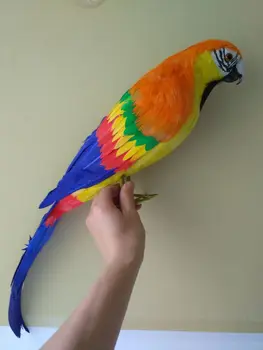 big radošais simulācijas krāsains papagailis rotaļlietas putas&spalvas liels papagailis modeli par 65cm