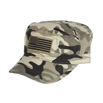 Vairumtirdzniecības 3D Izšuvumi Camo Militāro Plāksteri Caps Flat Top Armijas Sporta Beisbola Cepures