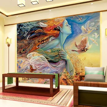 Augstas Kvalitātes Pielāgotas 3D Foto Tapetes, 3D Skaistu Garu Dzīvojamā Istabā TV Fona sienas Sienas Māksla Krāsošana Sienas tapešu