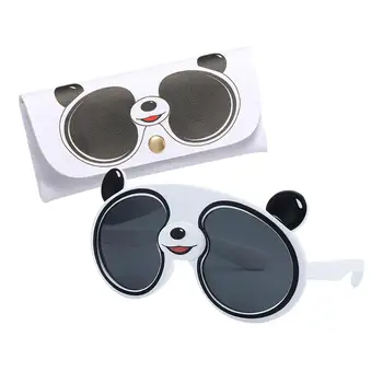 Bērniem Brilles Briļļu Āra Cosplay Gudrs Pludmales Tērpu UV 400 Karikatūra Foto Aksesuāri Saules Brilles Puse Panda Formas Saulesbrilles