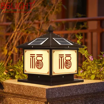 86LIGHT Āra Saules Pastu Lampas Vintage Radošās Ķīnas Pīlārs Gaismas LED Ūdensizturīgs IP65 Home Villa Pagalmā