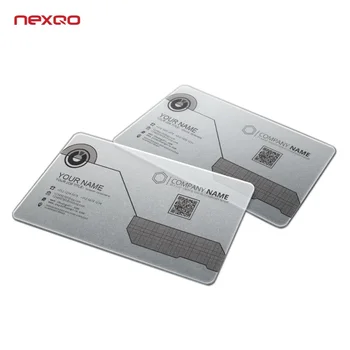 BC02 NFC RFID Pielāgotā Drukāšana Plastmasas PVC Caurspīdīga Unikāls Luksusa vizītkarte