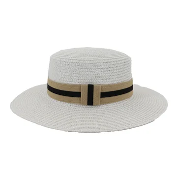 Saules cepure sievietēm, vasaras cepures Jaunu vienkārši personalizētu melnbaltās flat top hat āra ceļojumu jūrmalas tūrisma beach saules cepure HZ97