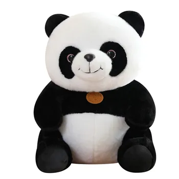 Jauks, Gudrs Milzu Panda Sedz Plīša Rotaļlietas Jauki Sēžot Panda Lelle Pildīti Ar Mīkstu Plushie Spilvens Meitenes Mīļākais Dāvanas, Mājas Dekoru
