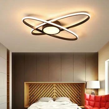 Modernās Griestu lampas LED Lampas Dzīvojamā Istabā, Guļamistabā, Mācību Telpa, Balta Melnu Krāsu uz Virsmas Montēta Griestu Lampa Deco AC85-265V