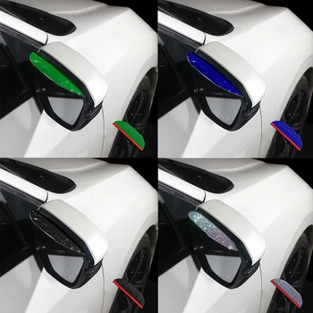 1Pc PVC Automašīnas Atpakaļskata Spoguļa Uzlīmes Lietus Uzacu Auto Mirror Shield Lietus Pārsegs Bling Auto Piederumi Interjera Sievieti