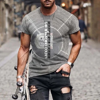 Zīmolu Vīriešu Vasaras Īsām Piedurknēm 3D Drukāšanas Radošo Vīriešu T-Krekls Harajuku Fashion Streetwear Lielgabarīta 6XL