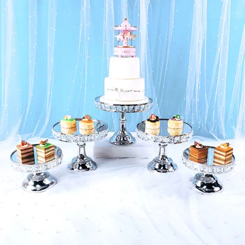 1gb sudraba kristāla kūka plaukts, cupcake plaukts apdare, deserts bāzes, kāzu svinības, kūku paplātes
