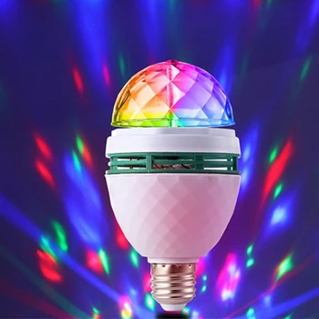 LED Krāsa Crystal Bārs Gaismas Burvju Bumbu Pagriežot BulbMagic Bumbu Skaņas Kontroles Gaismas KTV Flash Spuldzes Posmā Lampas Strobe