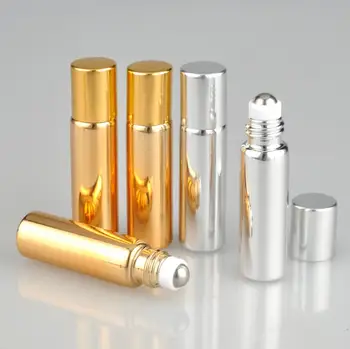5ML UV Tukšu Stikla Uzpildāmas Smaržu Pudeles Ar Metāla Bumbu roll uz smaržu pudeles Būtiski Pudeles LX4144